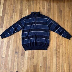 I-72 Impulso Italy Regatta Sail Men's 1/4-Zip Sweater BlueCotton Size XL